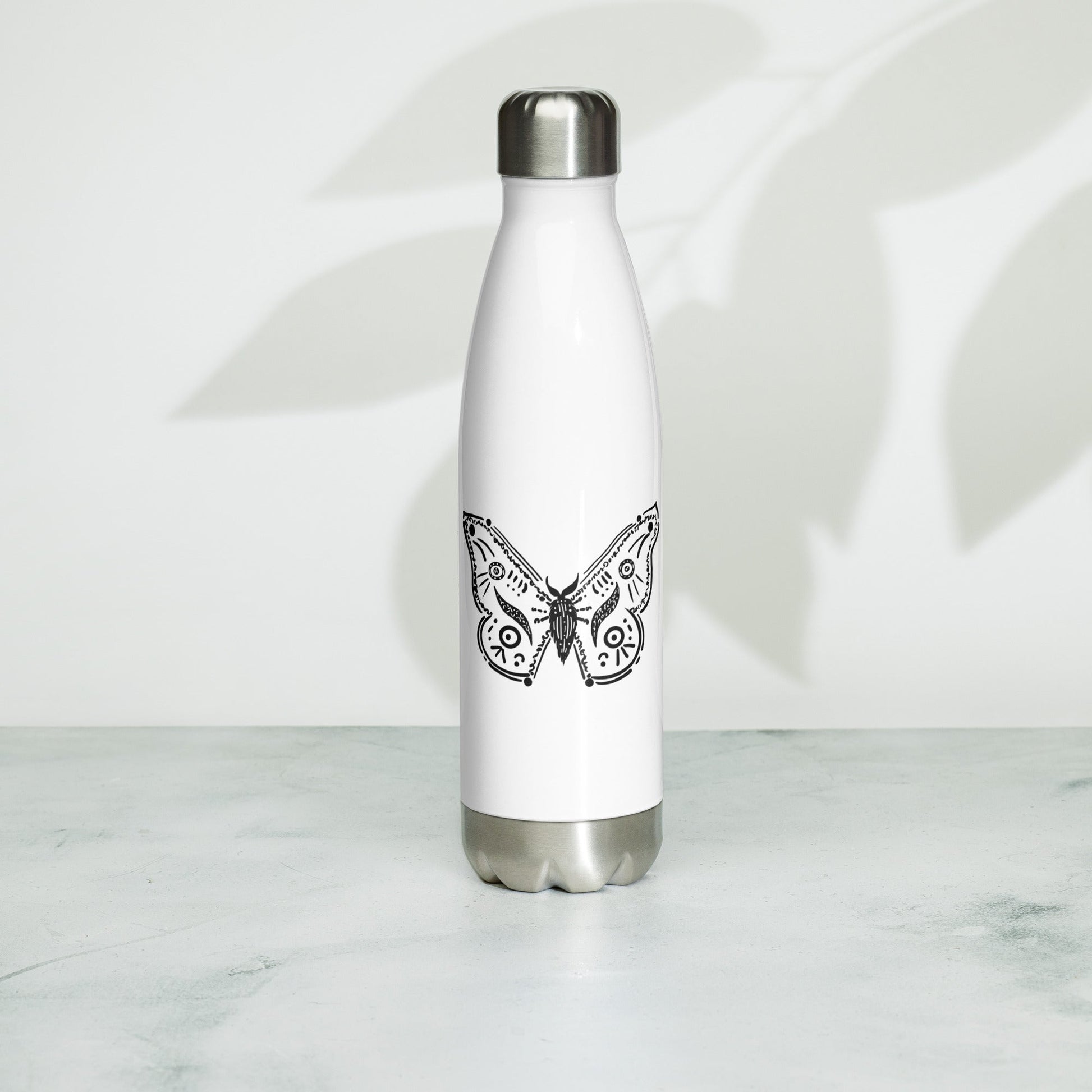 Animal Totem Stainless Steel Water Bottle - BUTTERFLY - Christel Mesey Art