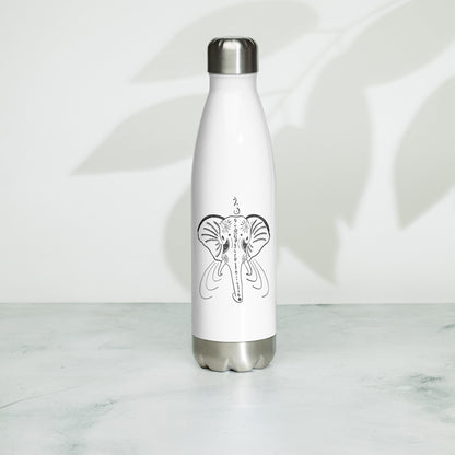 Animal Totem Stainless Steel Water Bottle - ELEPHANT - Christel Mesey Art