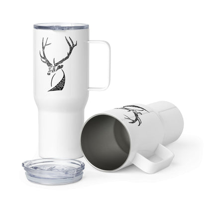 Animal Totem - Travel mug with handle - ELK - Christel Mesey Art