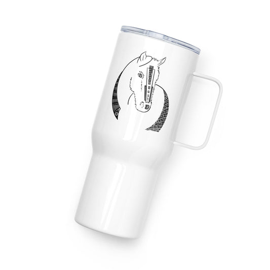 Animal Totem - Travel mug with handle - HORSE - Christel Mesey Art