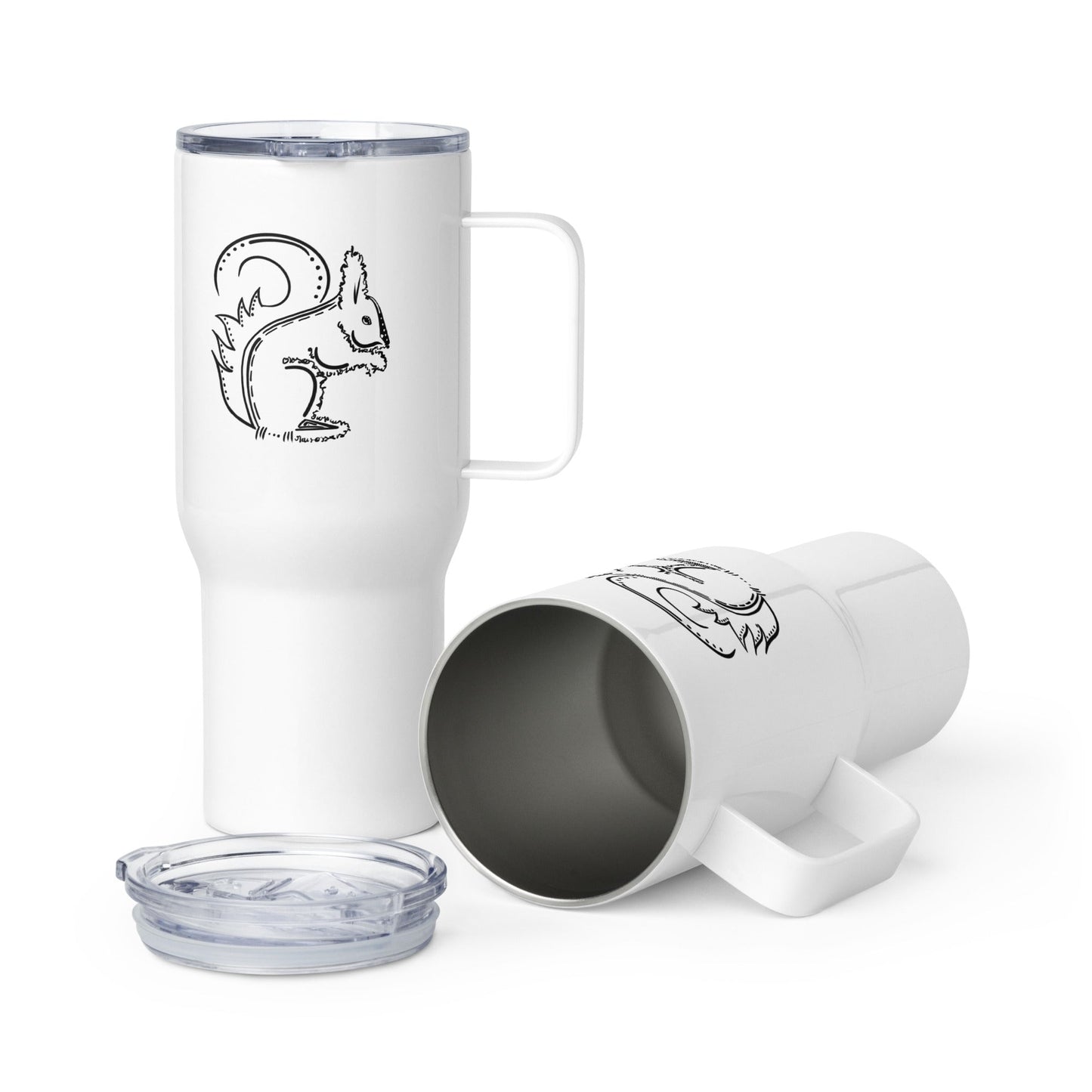SQUIRREL Animal Totem Mug (Stainless steelSQUIRREL Animal Totem Mug (Stainless steel with handle)