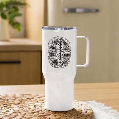 Animal Totem - Travel mug with handle - TURTLE - Christel Mesey Art