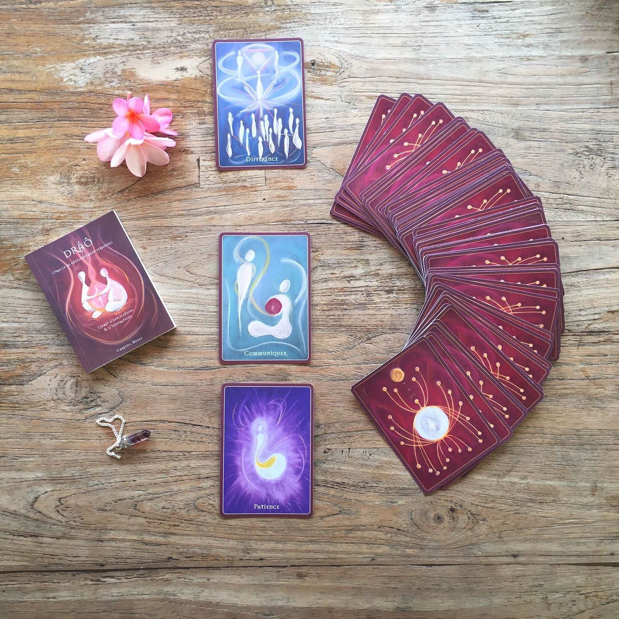 DRAO ORACLE DECK - Personal growth inspirational cards (French AND English) - Christel Mesey Art