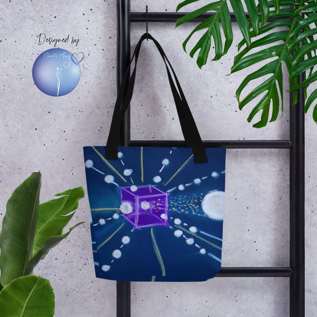 Intuitive Art Tote Bag - CUBE - Christel Mesey Art